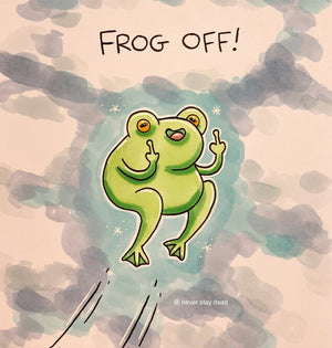 Mini Original ‘Frog Off’ Drawing (A5)