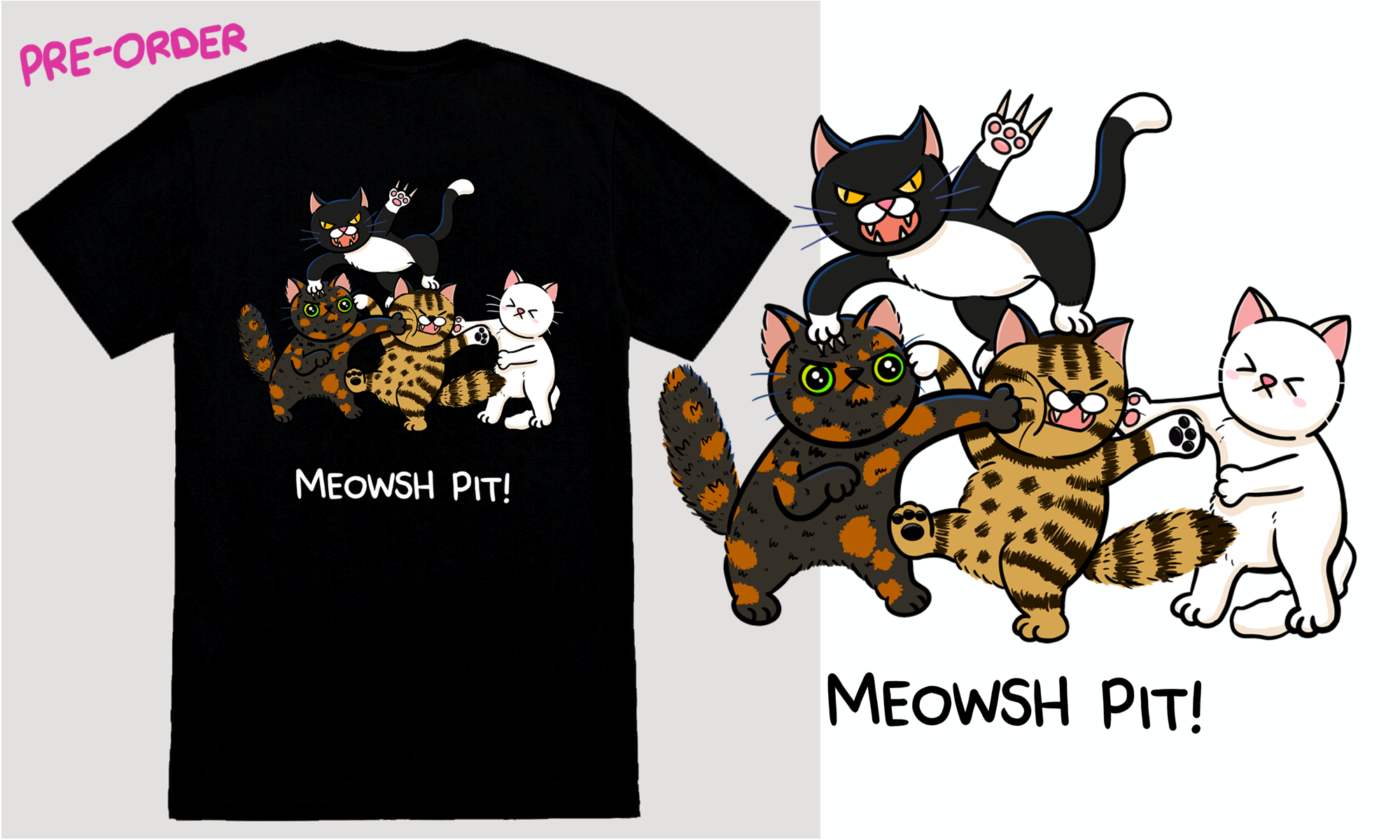 Pre-Order ‘Meowsh Pit’ Unisex Tee (Release January 24th)