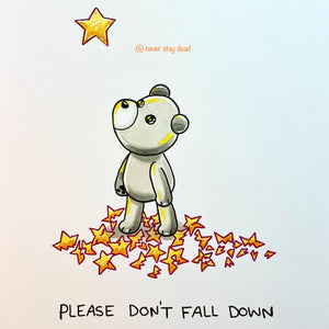 Mini Original ‘Please Don’t Fall Down’ Drawing (A5)
