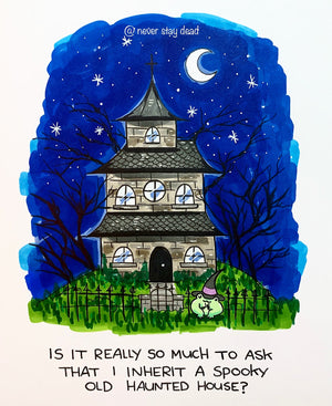 Mini Original ‘Spooky House’ Drawing (A5)